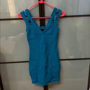 Wow couture blue bandage dress